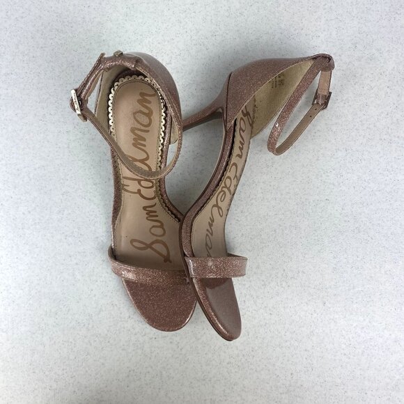 Sam Edelman Patti Ankle Strap Sandal Glitter 6.5 - Picture 4 of 10